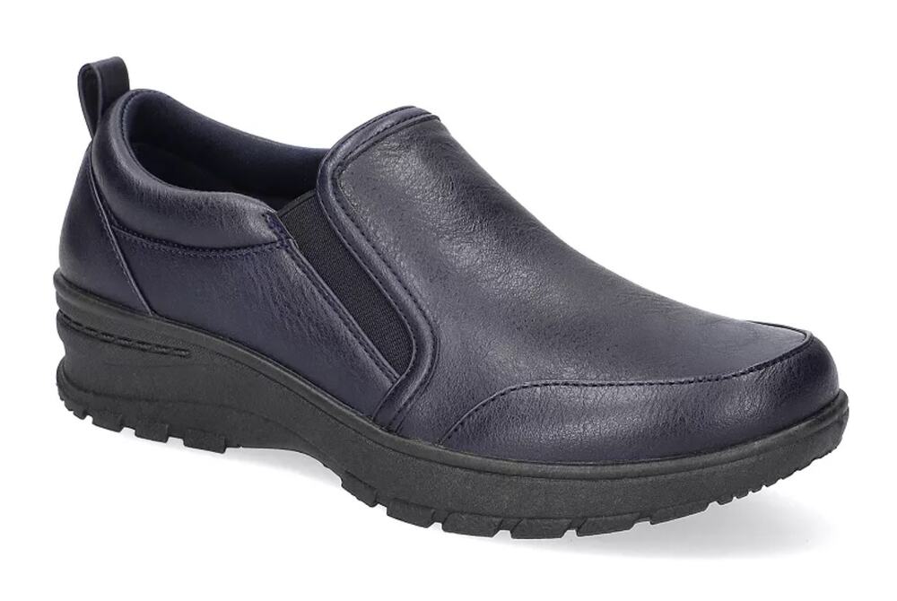 Easy Works by Easy Street Garland Slip-Resistant Flat Shoes Womens Navy 8.5, NIB